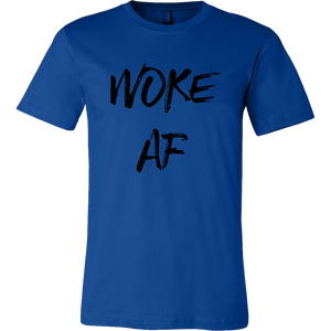 Men's Woke AF T-Shirt Black Text