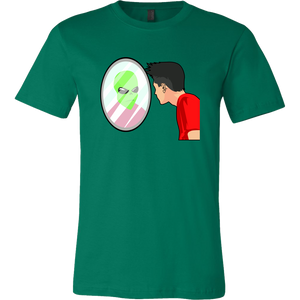men's green alien t-shirt
