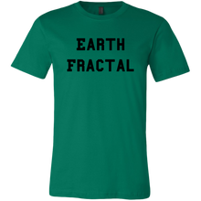 Load image into Gallery viewer, Men&#39;s green black text Earth Fractal T-Shirt