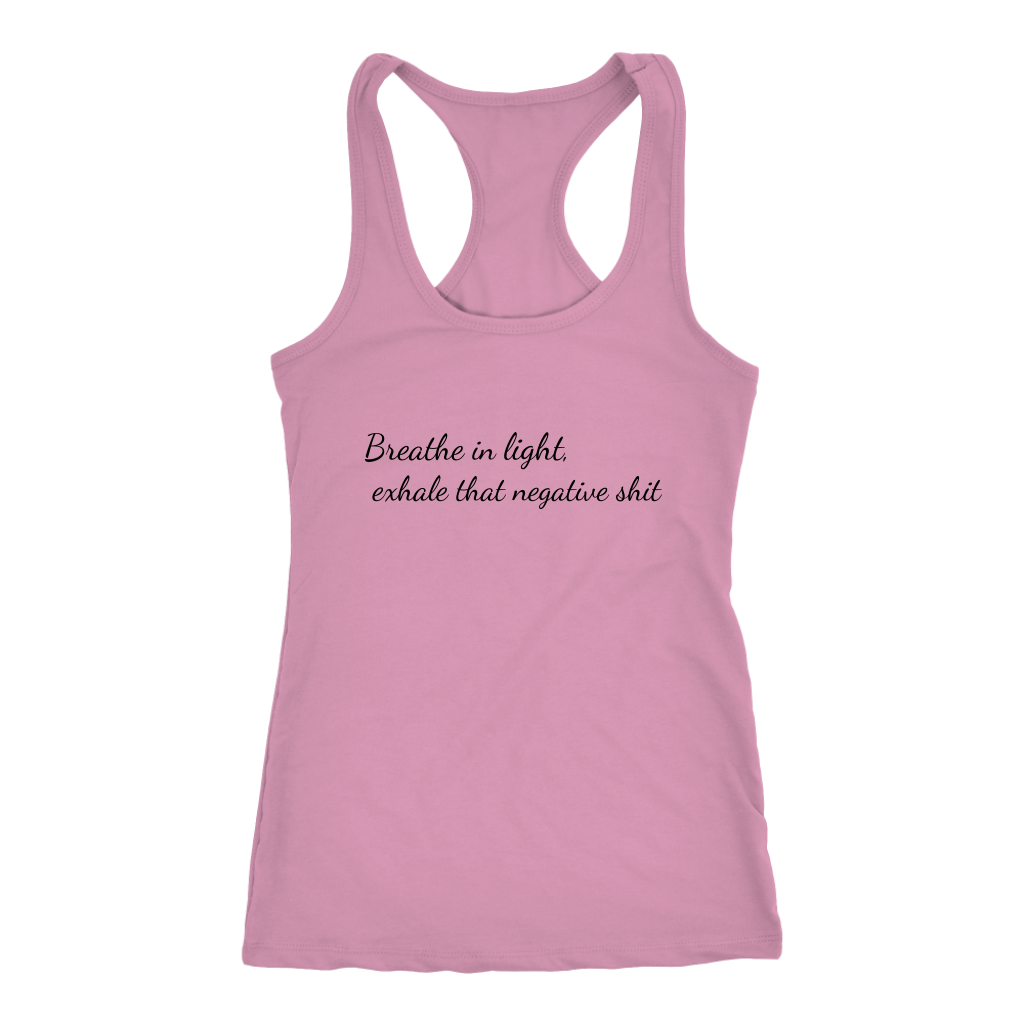 Women's Breathe in Light T-Shirt Black Text
